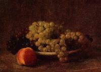 Fantin-Latour, Henri - Still Life with Grapes and a Peach